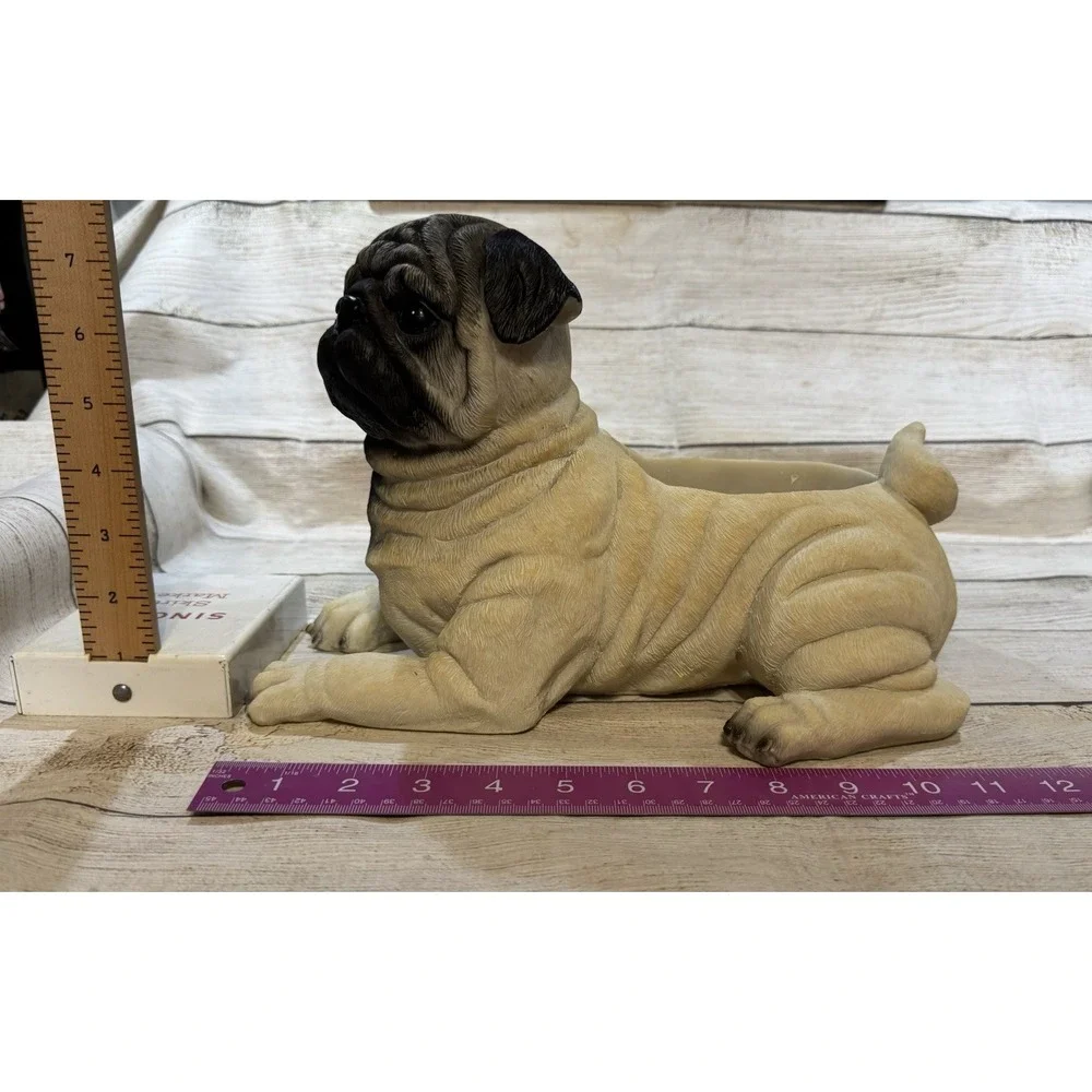 PUG Dog Polystone Patio Planter by Continental Creations 12